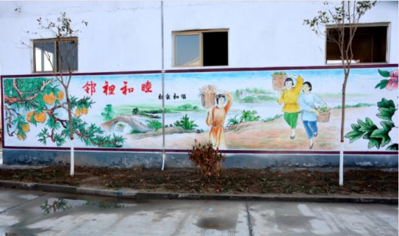 龙山乡镇文化墙 乡风文明焕发新活力