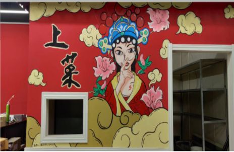 龙山墙体彩绘的发展和应用